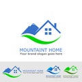 Mountain home logo Royalty Free Stock Photo