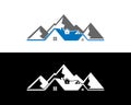 Mountain Home Logo And Icon Design Royalty Free Stock Photo