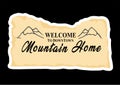Mountain Home with mountain silhouette