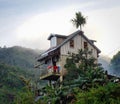 A mountain house on the hill in Ifugao, Philippines Royalty Free Stock Photo