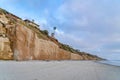 Mountain houses with waterfront view of ocean and beach in San Diego California Royalty Free Stock Photo