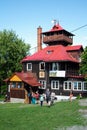 Mountain hut, cabin and lodge on Prasiva hill, Beskids, Czech Republic / Czechia