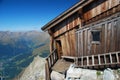 Mountain hut: capanna Lagoscuro, Tonale, Italy Royalty Free Stock Photo