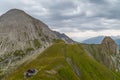 Mountain hut Kaiserjochhaus in the Lechtal Alps, North Tyrol, Austria Royalty Free Stock Photo