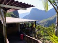 Mountain hut of the Reunion Island in the Indian ocean. Royalty Free Stock Photo