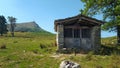 Mountain hut for the shepherd in the Puy de Dome like stone shelter