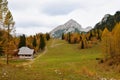 Mountain hut at Zelenica with VrtaÃÂa mountain behind