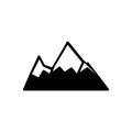 Mountain icon icon. Snow adventure symbol