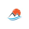 Mountain icon Logo Royalty Free Stock Photo