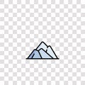 mountain icon sign and symbol. mountain color icon for website design and mobile app development. Simple Element from arctic Royalty Free Stock Photo