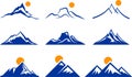 Mountain Icons Royalty Free Stock Photo