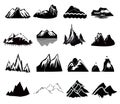 Mountain Icons Royalty Free Stock Photo