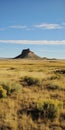 Imposing Monumentality: The Butte In Idealized Native American Style Royalty Free Stock Photo