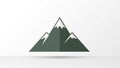 Mountain illustration featuring three triangular peaks with snow Royalty Free Stock Photo