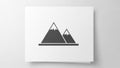 Mountain illustration featuring two pyramidal shapes with snow caps Royalty Free Stock Photo