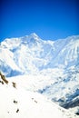 Mountain inspirational landscape, Annapurna range Nepal Royalty Free Stock Photo