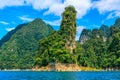 Mountain island full of green tree. Royalty Free Stock Photo