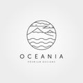 mountain island logo vector symbol illustration design Royalty Free Stock Photo