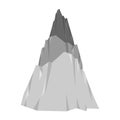 Mountain isolated. High rock rock. Hill Vector Illustration