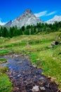 Mountain landscape with river, Alpe Devero, italy Royalty Free Stock Photo