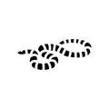 mountain kingsnake snake glyph icon vector illustration