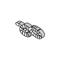 mountain kingsnake snake isometric icon vector illustration