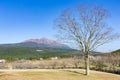 Mountain Kirishima and farm