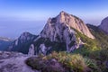 Mountain in korea at sunrise located in gyeonggido seoul, south korea. the name of mountain `Bukhansan Royalty Free Stock Photo
