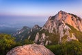 Mountain in korea at sunrise located in gyeonggido seoul,