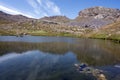 Mountain lake in the Alpes-de-Haute-Provence department in the Mercantour massif in summer