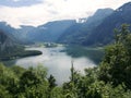 Mountain lake, Alpine massif, beautiful canyon in Austria. Alpine valley in summer, clear water. Royalty Free Stock Photo