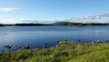 Lake Hornavan near Arjeplog in summer in Lapland, Sweden Royalty Free Stock Photo