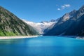 Mountain lake in Austria. High mountains region at the day time. Natural landscape in Austria mountains.