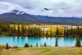 The mountain lake with azure water Royalty Free Stock Photo