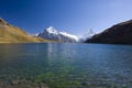 Mountain lake Bachalpsee near Grindelwald Royalty Free Stock Photo