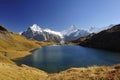 Mountain lake Bachalpsee near Grindelwald Royalty Free Stock Photo