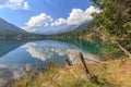 Mountain Lake with cloud reflection