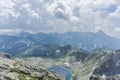 Mountain, lake and cloudy sky in Tatra National Park