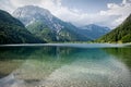 A mountain lake with cold crystal clear water Royalty Free Stock Photo