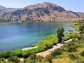 Mountain lake on Crete during the high summer season Royalty Free Stock Photo