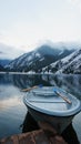 Mountain lake in the forest with mirror water Royalty Free Stock Photo