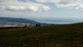 Mountain, lake, forests, fir tree, cloud, blue sky, magical and magical landscape Royalty Free Stock Photo