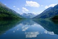 Mountain lake and glaciers Royalty Free Stock Photo