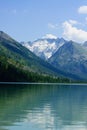 Mountain lake and glaciers Royalty Free Stock Photo