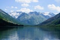 Mountain lake and glaciers Royalty Free Stock Photo