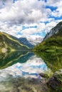 Mountain lake in Gosau, Alps, Austria Royalty Free Stock Photo