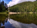 Mountain lake, high mountain lake, an authentic monument. Lake in the mountains