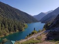 Mountain lake Kolsai in Kazakhstan Royalty Free Stock Photo