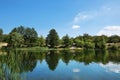 Mountain lake landscape