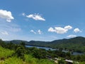 mountain lake landscape blue sky backgrounds and wall papers Royalty Free Stock Photo